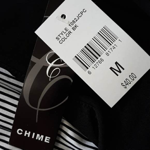 NWT Chime Vest Black with inner pinstripes - Picture 6 of 8